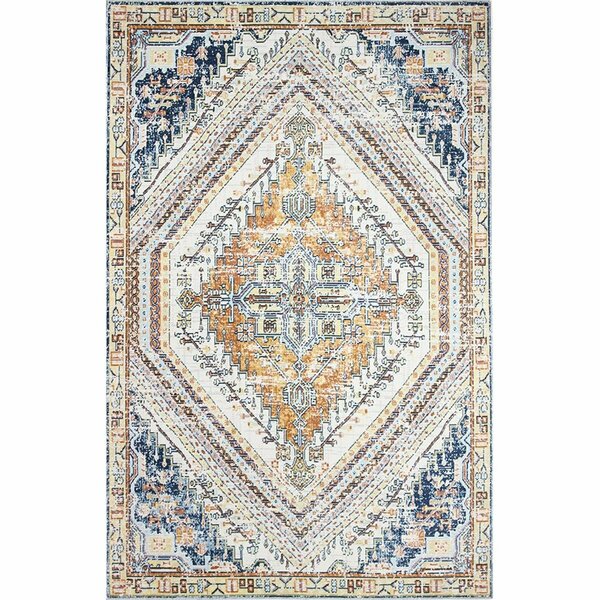 Bashian 8 ft. 6 in. x 11 ft. 6 in. Sorrento Collection Polypropylene Power Loom Area Rug Ivy & Navy S236-IVNV-9X12-SR710